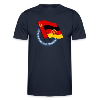Deutsch-Sowjetische Freundschaft DDR - Männer Funktions-T-Shirt - Navy - Vorne - AI Model Male 178 dark (178cm)
