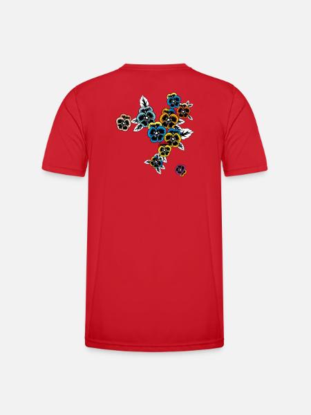Pansy Spring - Men's Functional T-Shirt - red