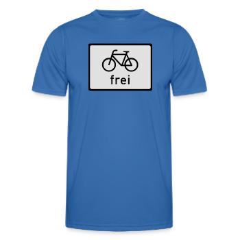 Fahrrad frei - Männer Funktions-T-Shirt - Königsblau - Vorne - AI Model Male 178 dark (178cm)