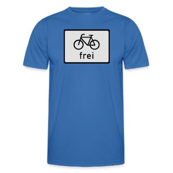 Fahrrad frei - Männer Funktions-T-Shirt - Königsblau - Vorne - AI Model Male 178 dark (178cm)