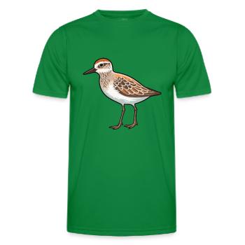 Strandläufer-Karikatur-Kawaii-Aquarellillustration - Männer Funktions-T-Shirt - Kelly Green - Vorne - AI Model Male 178 dark (178cm)