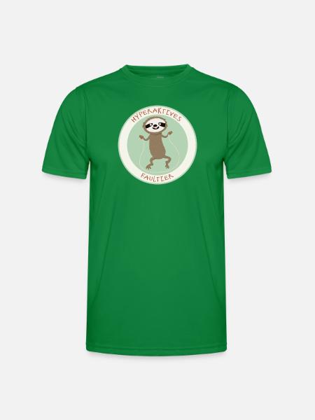 hyperaktiv Faultier - Männer Funktions-T-Shirt - Kelly Green