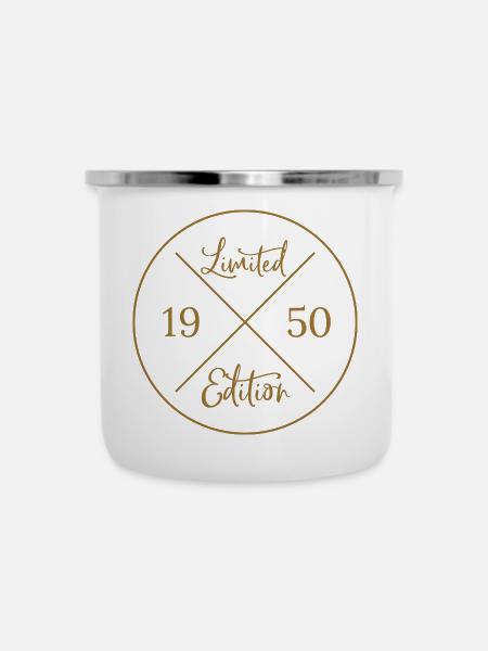 Limited Edition 1950 - Emaille-Tasse - Weiß
