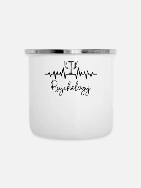 Psychologe - Emaille-Tasse - Weiß