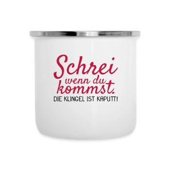 Orgasmus Versauter Spruch lustig ab 18Geschenk - Emaille-Tasse - Weiß - Vorne