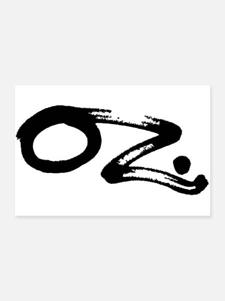 OZ - Poster 90x60 cm - Weiß - Vorne