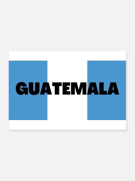 Guatemala in Guatemalan Flag Colors - Poster 36" x 24" (90x60 cm) - white - Front