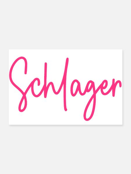 Team Schlager - Poster 90x60 cm - Weiß - Vorne