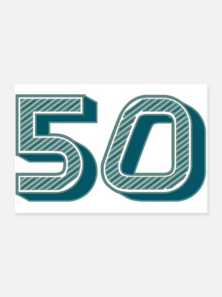 50. 50 YEARS. 50th ANNIVERSARY. 50TH ANNIVERSARY. - Poster 36" x 24" (90x60 cm) - white - Front