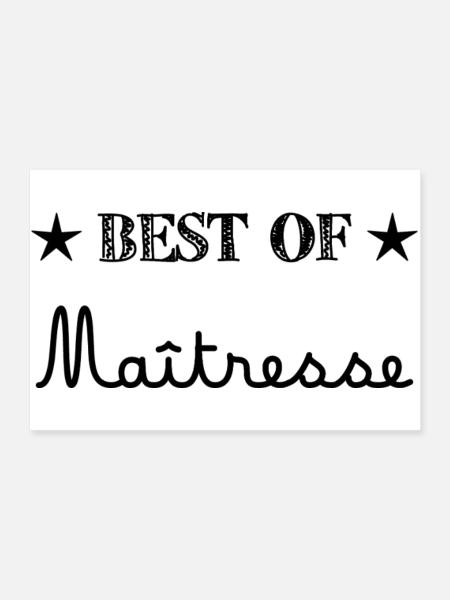 MISTRESS. THANK YOU. THANK YOU MISTRESS. GIFT - Poster 36" x 24" (90x60 cm) - white - Front