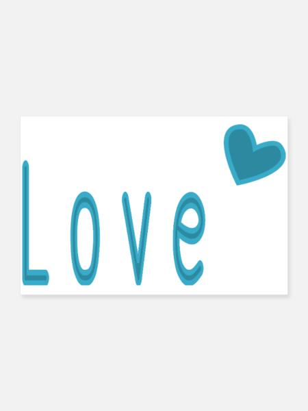 VALENTINSTAG. ICH LIEBE DICH. ICH LIEBE DICH. LIEBE. LIEBE - Poster 90x60 cm - Weiß - Vorne