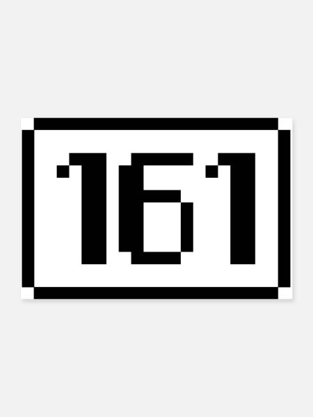 161 - PIXELS - Poster 90x60 cm - Weiß