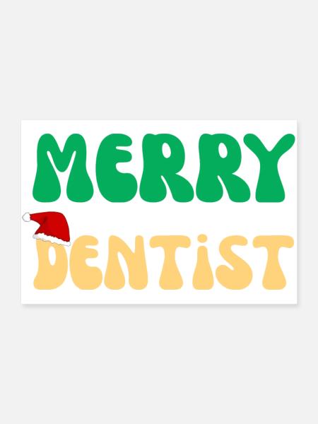 Zahnarzt Weihnachts-Dentalhygieniker Weihnachtsgeschenk - Poster 90x60 cm - Weiß - Vorne