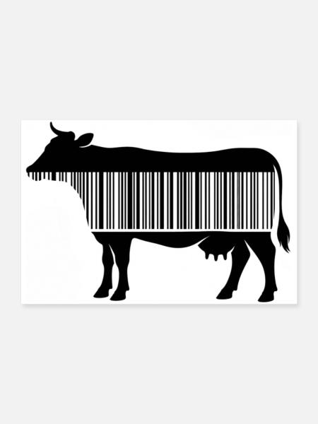 BarKUHde - mehr als nur eine Nummer - Poster 90x60 cm - Weiß - Vorne