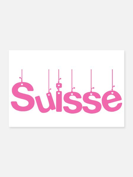 SUISSE. PAYS. GENEVE. SUISSE. HUMOUR - Poster 30 x 20 cm - blanc - Devant