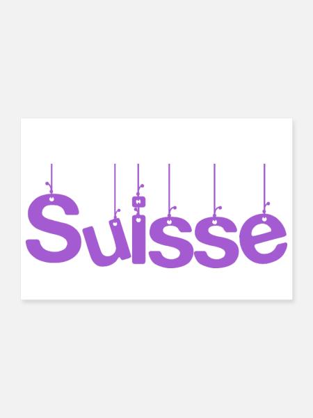 SUISSE. PAYS. GENEVE. SUISSE. HUMOUR - Poster 30 x 20 cm - blanc - Devant