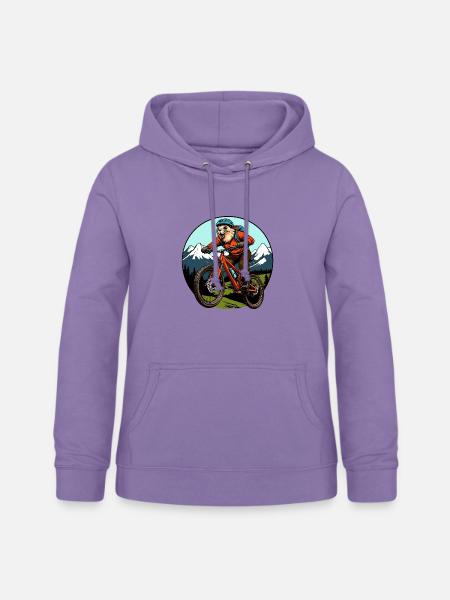 Bike Murmeltier - Frauen Hoodie - Lavendel