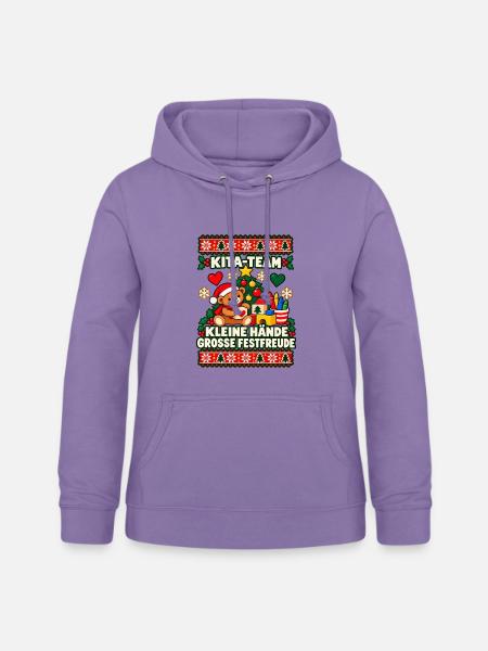Kita-Team - Kleine Hände, große Festfreude - Frauen Hoodie - Lavendel