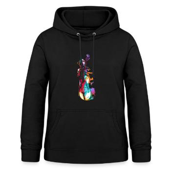 Vibrierender Kontrabass Orchestergraben - Frauen Hoodie - Schwarz - Vorne - AI Model Female 172 light (172cm)
