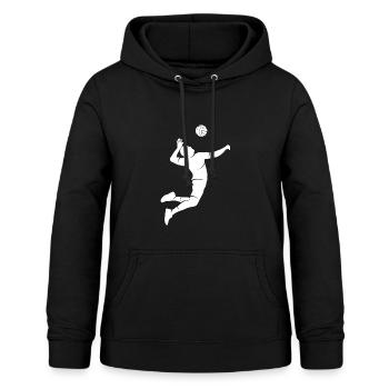 Volleyballer Silhouette Volleyball - Frauen Hoodie - Schwarz - Vorne - AI Model Female 172 light (172cm)