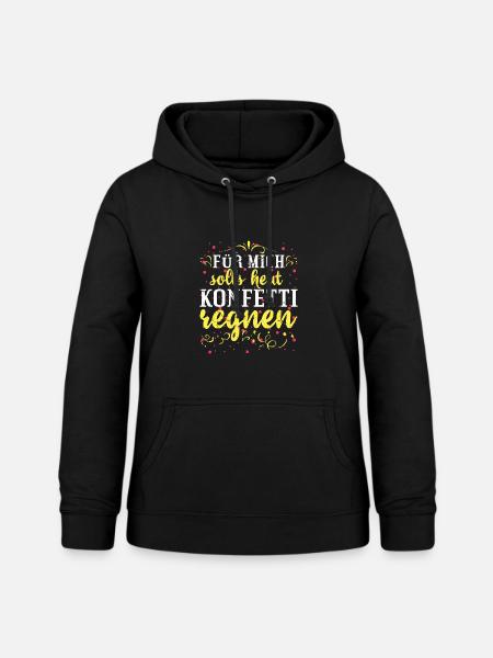 Konfetti Fasching - Frauen Hoodie - Schwarz