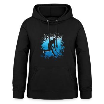 Floorball Spieler Floorballer Salibandy Unihockey - Frauen Hoodie - Schwarz - Vorne - AI Model Female 172 light (172cm)