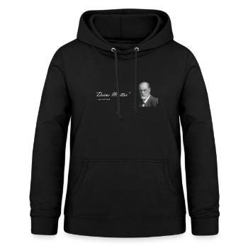 " Deine Mutter " Sigmund Freud - Frauen Hoodie - Schwarz - Vorne - AI Model Female 172 light (172cm)