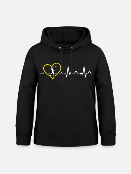 Indiaca Frequenz Herz Peteca - Frauen Hoodie - Schwarz