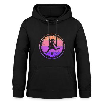 Fußballer Fußballspieler Frauen Mädchen Fußball - Frauen Hoodie - Schwarz - Vorne - AI Model Female 172 light (172cm)