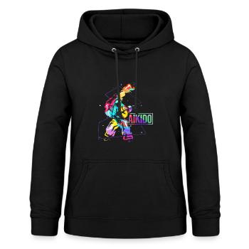 Flinke Aikido Verteidigungstechnik - Frauen Hoodie - Schwarz - Vorne - AI Model Female 172 light (172cm)