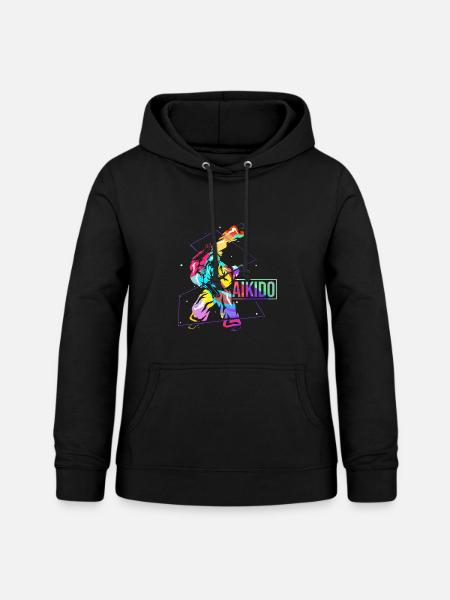 Flinke Aikido Verteidigungstechnik - Frauen Hoodie - Schwarz