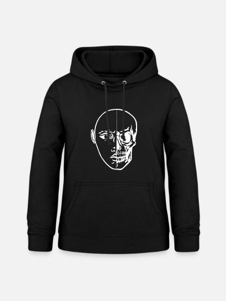 Das Gesicht des Todes (weiß) - Frauen Hoodie - Schwarz