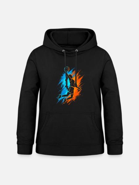 Basketball Damen Mädchen Basketballer Kinder - Frauen Hoodie - Schwarz
