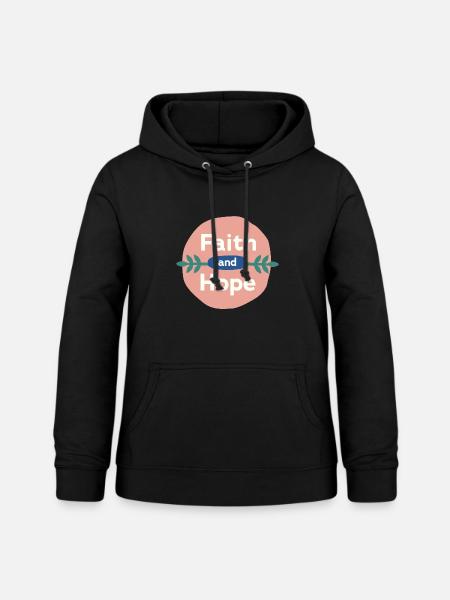 Faith & Hope - Frauen Hoodie - Schwarz