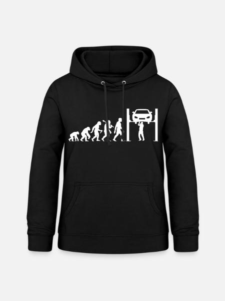 KFZ-Mechaniker Evolution Für Automechaniker - Frauen Hoodie - Schwarz