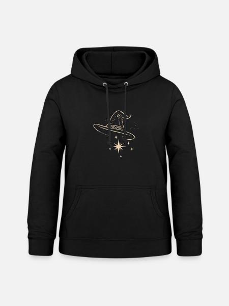 Hexenhut mit Sternen - Magische Hexe - Frauen Hoodie - Schwarz