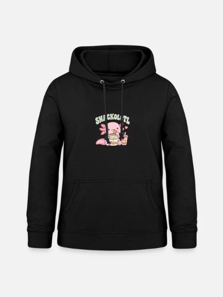 Snackolotl Kawaii Snackmotiv - Frauen Hoodie - Schwarz