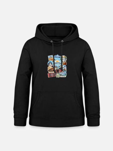 Argentinien Reisesticker - Frauen Hoodie - Schwarz