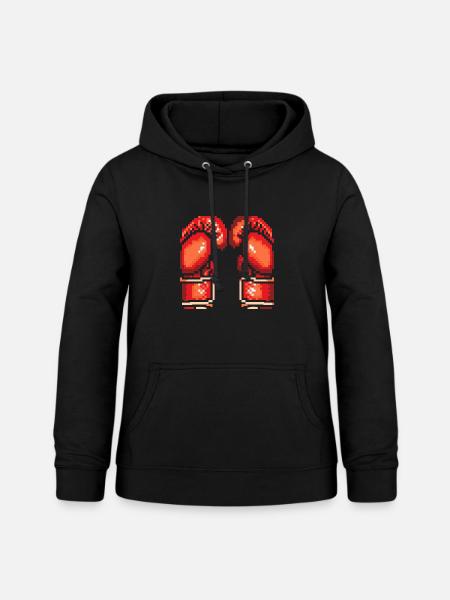 Boxhandschuhe Pixel Art - Frauen Hoodie - Schwarz