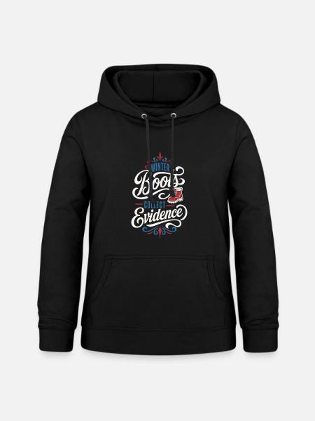 Winterstiefel – Winter Boots Collect Evidence - Frauen Hoodie - Schwarz