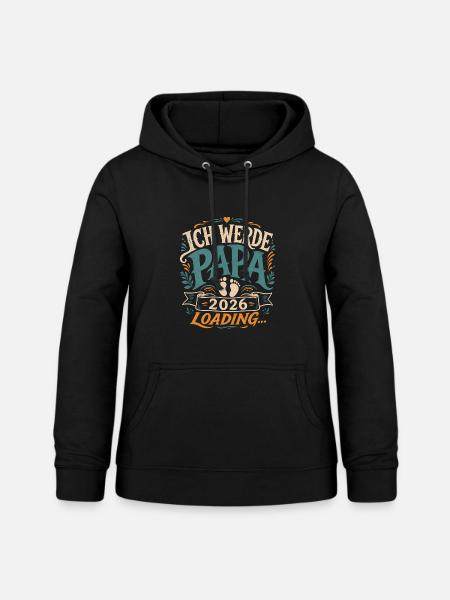 Ich werde Papa Werdender Vater - Frauen Hoodie - Schwarz