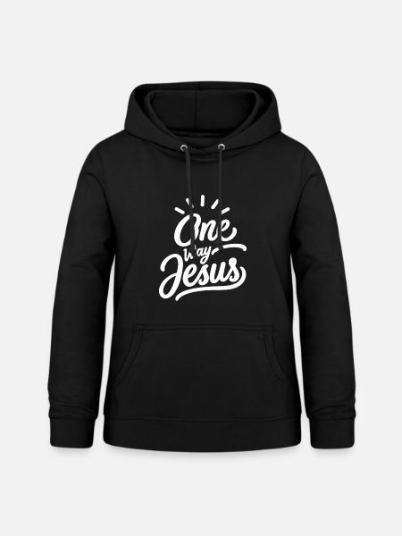 Einweg-Jesus-christlicher Glaube - Frauen Hoodie - Schwarz