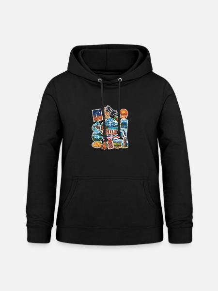 Chile Reisesticker - Frauen Hoodie - Schwarz