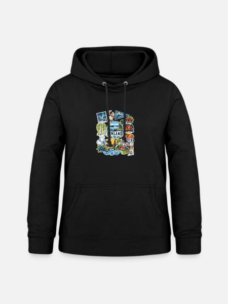 Finnland Reisesticker - Frauen Hoodie - Schwarz