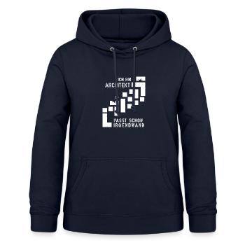 Architekt - Frauen Hoodie - Navy - Vorne - AI Model Female 172 light (172cm)