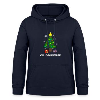 Oh Geometry Math Teacher Mathematics Christmas - Frauen Hoodie - Navy - Vorne - AI Model Female 172 light (172cm)