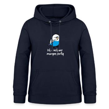 schlafenderwelliweiss - Frauen Hoodie - Navy - Vorne - AI Model Female 172 light (172cm)