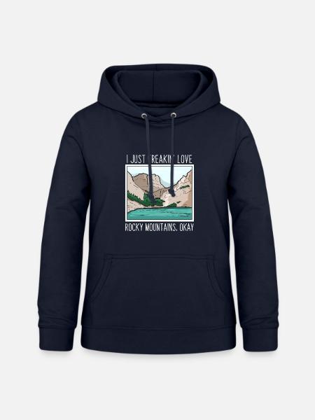 Naturverbundener Rockies Camper - Frauen Hoodie - Navy