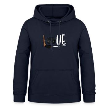 Eishockey - Frauen Hoodie - Navy - Vorne - AI Model Female 172 light (172cm)