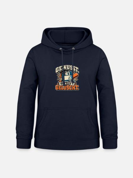 Gewusst, geprüft, gelöscht - Frauen Hoodie - Navy